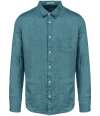 SP504 Spasso Long Sleeve Linen Shirt Adriatic Blue colour image